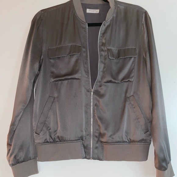 Equipment Abbot Silk Bomber jacket - Picture 3 of 5
